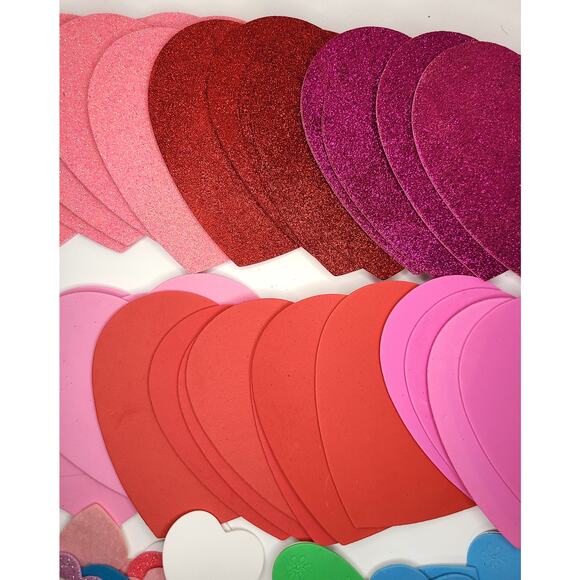 Heart Stickers Lot of 200 Foam Kids Crafting Scrapbooking Valentine - Picture 3 of 7